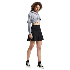 ZUTY 18" High Waisted Tennis Skirt for Women Skorts Skirts Black Size Medium